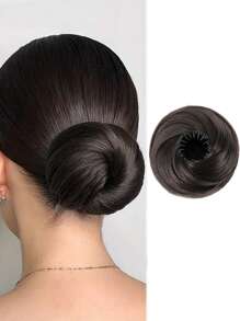 Elegant Women's Bun Hairpiece Hair Extension, 3inch Stretchable Hair Clip Synthetic Wig , High-Temperature Fiber, Versatile For All Hair Types, Secure Fit Design, Hair Accessories Suitable For All Women's Daily Wear And Gatherings