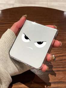 Funda de teléfono transparente con expresión enojada compatible con Samsung Galaxy Z Flip6, ligera y delgada cubierta protectora para teléfonos plegables Galaxy Z Flip3/4/5/7 - transparente - Ver 5