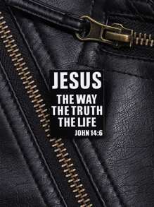 7pcs Jesus Saves Enamel Pins Simple Black Fish Shape Vintage Brooches Lapel Badges Classic Jewelry Gift For Friends - Multicolor - View 6