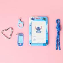 Miniso Disney Stitch Card Holder For ID/Access Card,Campus Card Access Card Public Transportation Card Holder - Badge Protector Case Anti-Lost (1 PC)