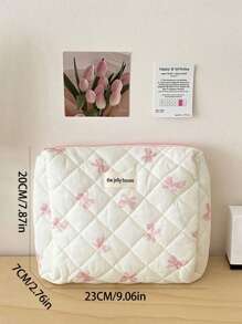 3-Piece Makeup Tool Storage Set 3-Piece Quilted Cute Style Cosmetic Bag Travel, College Dormitory, Bathroom Toiletry Bag Large Capacity Portable Cosmetic Bag Girls Gift Travel Essentials Holiday Essential Cosmetic Bag Beauty Makeup Bag