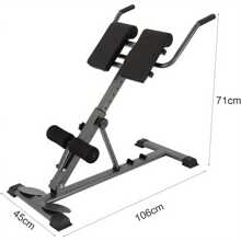 6in1 Ab Workout Equipment Adjustable Roman Chair Back Hyperextension Bench Health Fit Dumbbell Trainer Incl Dip Bar For Strengthening Foldable Multi-Workout Sit Up Home Trainer - 變體1 - 查看 2