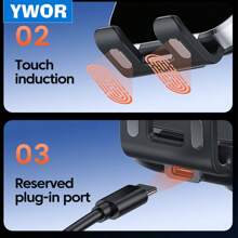 YWOR 1pc YWOR 15W Fast Wireless Car Charger Mount, Auto-Clamping Dashboard & Air Vent Phone Holder, ABS Material, Compatible With Auto Vehicles, Compatible With Iphone, Pixel - Non-Waterproof