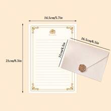 Bộ giấy viết dày họa tiết hoa hồng cổ điển + Hộp quà phong bì vỏ cây | Giấy chống thấm 100g | Thiết yếu để viết thư tay, nhật ký, thư tình | Văn phòng phẩm, Giấy viết thư hoa hồng, Lời tỏ tình lãng mạn, Thiệp mời đám cưới, Thiệp chúc mừng, Bưu thiếp, Đồ dùng học tập, Trở lại trường - Nhiều màu - Xem 6