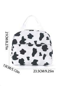 1pc Cute Solid Color Large Capacity Multifunctional Corduroy Portable Children's Lunch Bag Lunch Box Bag Storage Bag Handheld Insulated Lunch Bag Suitable For Girls Boys School Carrying Lunch Outdoor Travel Picnic Storage Insulation Use