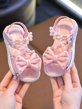 Cute Bow Children's Summer Sandals Lightweight, Comfortable, Breathable, Non Slip Soft Bottom Home Slippers