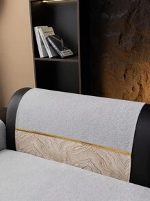 1pc European Style Sofa Cover, Luxurious & Minimalist Design, Anti-Slip, Anti-Dust, Anti-Scratch, Decorative For Bedroom, Living Room, Office, Suitable For All Seasons - Light Grey - View 5