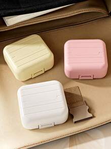 1PC Travel Portable 7-Compartment Sealed Medicine Dispensing Box, Mini Carry-On, Waterproof, Moisture-Proof And Dustproof, Suitable For Storing Medicines, Fingers And Other Small Items