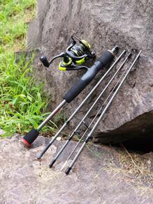 SOUGAYILANG Kit de Combo de Pesca: Caña de Spinning de 5 Secciones de Fibra de Vidrio y Carrete de Aluminio con Relación de Engranaje 5.2:1 - Carrete de Pesca Intercambiable Derecha/Izquierda con Kit de Accesorios de Pesca (Especificación de Línea de Pesca Aleatoria)