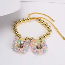 1 Pulsera con medalla de escapulario chapada en oro, cuentas de cobre, Virgen María de Guadalupe, joyería religiosa de regalo - Brazalete encantado - Ver 11