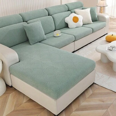 1 chiếc mũ trùm ghế sofa bằng vải nỉ màu trơn, chống trầy xước, co giãn, chống trượt, phù hợp mọi mùa, bảo vệ ghế sofa phòng khách hình chữ L và ghế sofa 1, 2, 3, 4 chỗ ngồi.