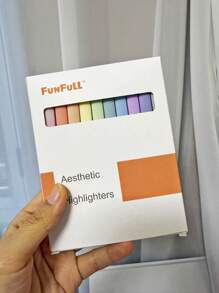 Funfull 10/16/20 szt. pastelowych, estetycznych i ziemistych zakreślaczy w stylu vintage, miękka, ścięta końcówka, zakreślacz do Biblii, nie prześwitujący, różne kolory, artykuły szkolne i biurowe do dziennika