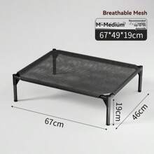 1-Piece Outdoor Dog Cot With Mesh Fabric - Summer Breathable & Cool Rest Bed For Small And Medium-Sized Dogs - Multicolor - View 14