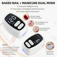 Mini UV LED Nail Lamp With Nail Fungus Cleaning Laser Device For Home Use, Professional Nail Dryer Gel Polish Light, LCD Display
