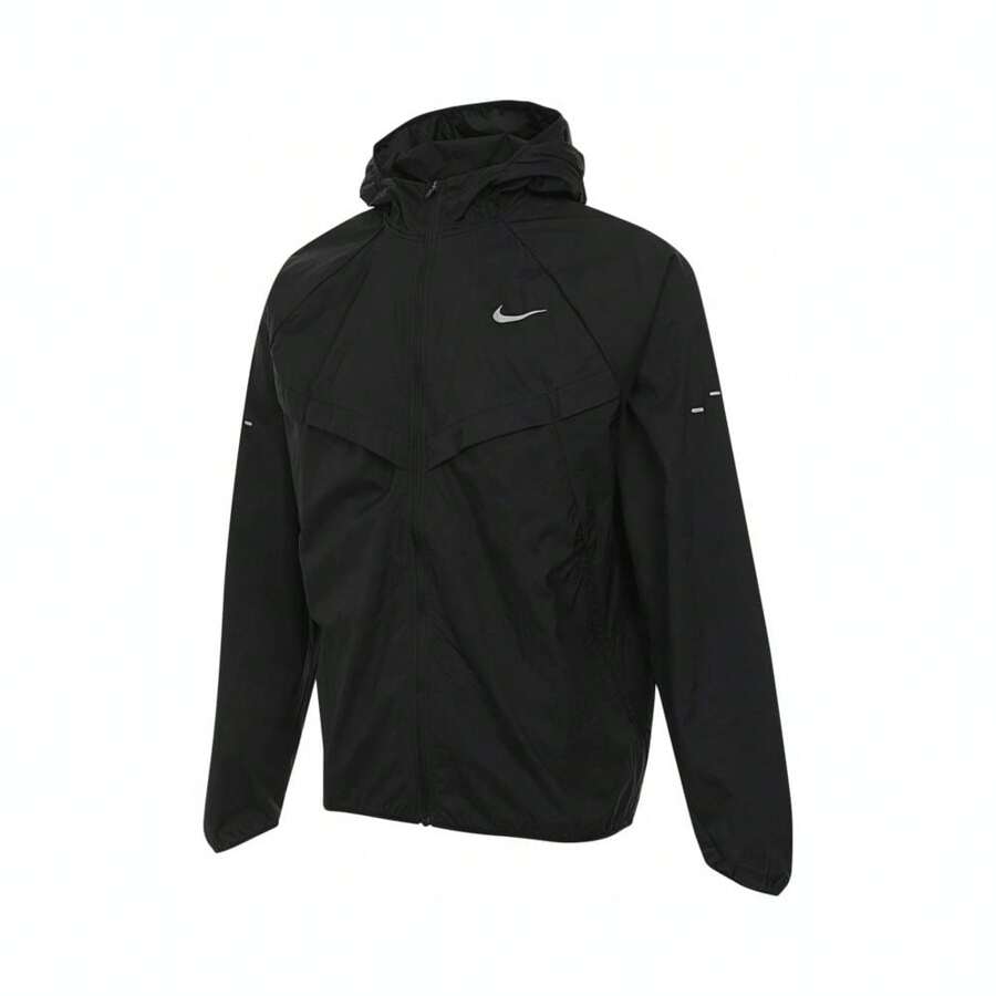 2025 男士 Nike AS M NK UV RPL STRIDE 夹克，编织连帽夹克，HV4549-010 - 黑色 - 查看 1