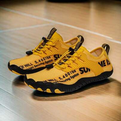 L.S.W.P Unisex Breathable Water Shoes - Quick Dry, Non-Slip Five-Finger Water Sports Shoes, Suitable For Indoor Fitness, Weightlifting, Yoga And Outdoor Activities Like Beach, Swimming, Surfing And Hiking - Durable Rubber Sole, Lace-Up Closure, All Season, Beach Shoes