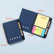 5 pièces/set Cahiers à spirale lignés, petits blocs-notes et trousses à crayons, bloc-notes de poche, convient pour les entreprises, le bureau, les fournitures scolaires, les fournitures scolaires, la rentrée scolaire