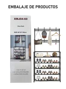 Multi-Tier Metal Shoe Rack - Space-Saving Organizer For Entryway, Porch, Patio, Bedroom, Living Room - Durable, Easy To Assemble, Adjustable, Compact Design For Various Room Types, Portable Storage Furniture - Multicolor - View 10