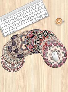 Geometrische ronde muismat - 8 stijlen om uit te kiezen, formaat 20 cm * 20 cm, antislipontwerp aan de onderkant, de muis is glad op de muismat, geschikt voor verschillende kantoorscènes