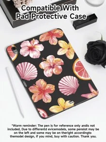 Matte Black IPad Tablet Protective Case, Soft Silicone Purple Butterfly Black Tablet Protective Cover, Compatible With IPad 9th Gen (10.2"), Multi-Color - IPad Pro 11" 2021 & IPad 10th Gen, Compatible With Samsung Galaxy Tab, Built-In Pen Holder, Slim Design