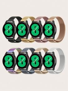 1pc Solid Stainless Steel Quick Release Magnetic Mesh Milanese Loop Smartwatch Band, Compatible With 40mm/42mm/43mm/44mm/45mm/46mm/47mm Galaxy Watch 7/6/5/4