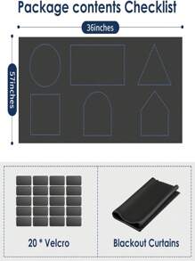 Une peut être coupée selon sa propre taille, Rideau occultant temporaire, Nouveau rideau 100% occultant, Rideau anti-ultraviolet, Rideau occultant pour fenêtre et puits de lumière, Panneau occultant complet, Toile occultante portable, Convient pour la chambre à coucher, la fenêtre de voiture, occultation, Rideaux à installation simple pour la décoration de la salle de séjour, de la cuisine, de la maison, de la chambre à coucher