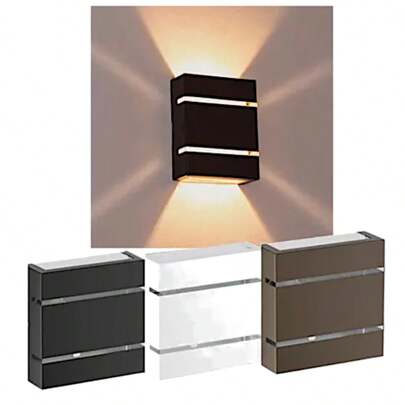 Kit 05 Luminaria Arandela Parede Muro 2 Frisos 2 Focos 110/220 Volts.