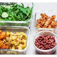 M MCIRCO 30 Pieces Glass Food Storage Containers With Snap Locking Lids,Glass Meal Prep Containers Set - Airtight Lunch Containers, Microwave, Oven, Freezer And Dishwasher