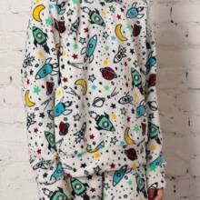 ***Check The Measurements Carefully*** Children's Pajama Set/Fleece Ultra Soft/Boy, Unisex. - White - View 2