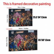 1pc Modern Jazz-Inspired Canvas Art - Vibrant African American Dance Scene, Unframed Wall Decor For Living Room, Bedroom, Office & More - Perfect For Celebrating Black Culture & Music, Musicthemed Decor|Abstract Canvas Art|Historical Artwork Gifts Birthday Graduation