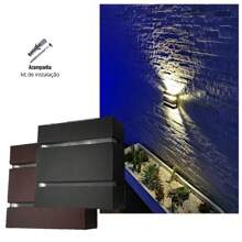Kit 05 Luminaria Wall Sconce 2 Friezes 2 Spotlights 110/220 Volts. - Black - View 2