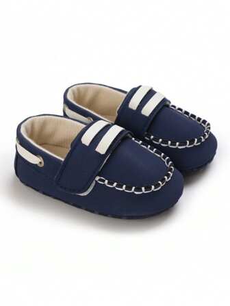 幼儿男童莫卡辛休闲鞋，软底防滑平底鞋，钩环室内配套婴儿学步鞋，春/秋