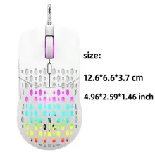 G701 Wired 6 Keys Mouse Colorful Lighting Gaming And Office Compatible With Microsoft Windows And Apple IOS System