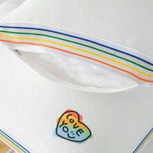 1pc Rainbow Striped Pillow, Ultra Soft & Comfortable, Sleep Enhancing & Neck Support, Bedding, Fluffy, Elastic, Breathable, Washable, Suitable For Room, Bedroom, Hotel, Sofa Napping