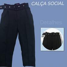 CHILDREN'S TAILORED PANTS FOR GIRLS WITH BELT KIDS FASHION BLOGGER DIVA - Negro - Ver 2