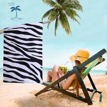 1pc Ultra-Fine Fiber Soft Quick-Drying Beach Towel, Sand-Proof, Anti-UV, Super Absorbent, Oversized, Fashionable Print, Multifunctional Beach Towel, Suitable For Travel, Swimming, Yoga, Bathing - One Towel, Multiple Uses, Shared By The Whole Family - Multicolor - View 15