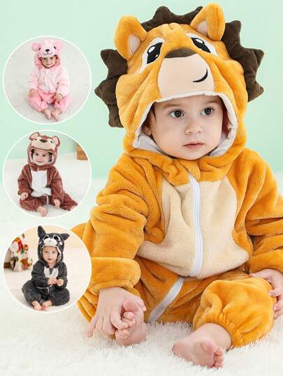 MICHLEY MICHLEY 1pc Baby Sleeping Bag,Long Sleeve And Foot,Comfortable And Cute Autumn Winter Polyester Pajamas,Yellow/Pink/Brown/Grey Cartoon Child Sleeping Bag, Baby Cosplay Romper,Suitable For 1-3T Boys And Girls Universal Baby Products,Suitable For Bedroom,Living Room,Outdoor Love Valentine