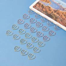 200PCS Metal Heart-Shaped Paper Clips, Label Clips, Suitable For Organizing Office Stationery And Daily Office Decoration Paper, Mother's Day Gifts And Perfect Holiday Gifts, Bookmark Supplies, Stationery, Valentine's Day, Birthdays
