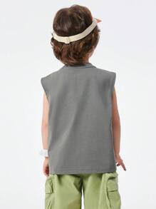 Balabala Young Boy Summer Skin-Friendly Cute Cartoon Printed Tank Top