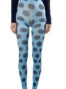 Women Stockings, Thin Elastic Dots Swirl Print Pantyhose Slim Fit Socks Tights For Club Party