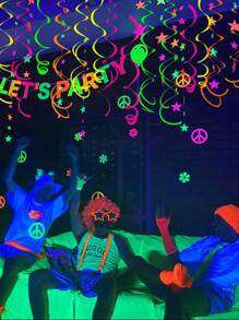 10pcs Hanging Swirl Decorations, Party Spiral Streamers Neon Spiral Ribbons, Glow Fluorescent Paper Decorations, Luminous Glow Spiral,Fluorescent Paper Birthday Hanging Decor, Happy Birthday Paper Spiral Garlands Party Supplies, Indoor Ceiling Decoration,For Festivals, Weddings, Birthday Party Themes,Birthday Parties, Weddings, Concerts/Music Festivals, Holidays,Can Be Hung On Roofs, Walls, Balloons, And Used For Various Party Occasions