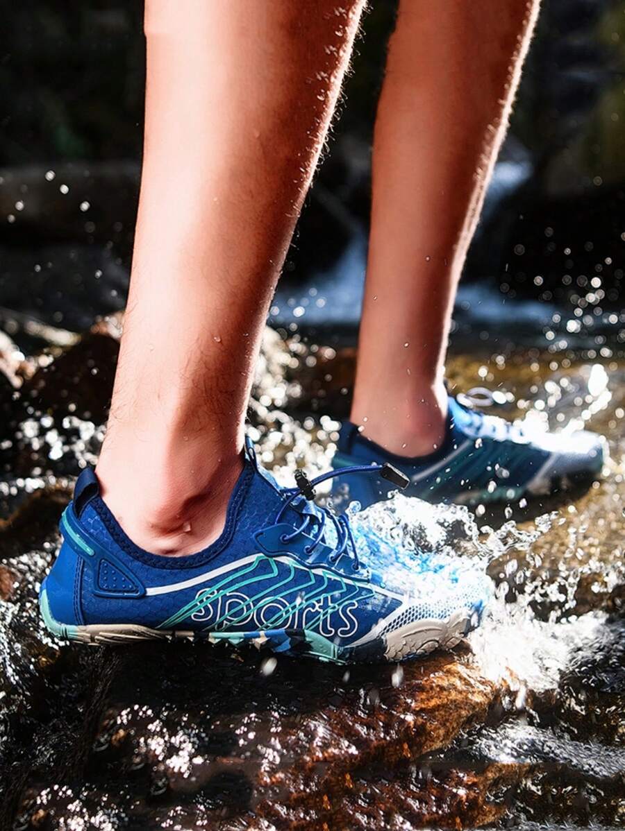 Unisex Quick Dry Anti-Slip Water Shoes, Couples Style - Suitable For Swimming, Surfing, Yoga And Hiking Outdoor Activities - Lightweight And Comfortable With Buckle Straps - Black - View 1