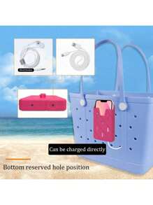 1pc,Multi Color Phone Case Wallet Holder Insert Accessory Compatible With Bogg Bags, Soft Rubber Accessories,For Bogg BagDecorative Charm Inserts For Storage Phone Case Key Lipstick Sunglass Wallet Phone ,EVA Cave Bag Storage Bag, Beach Bag Storage Bag, Swimming Beach Bag Storage Bag, Soft, Waterproof, Wear-Resistant, Easy To Clean, Reusable