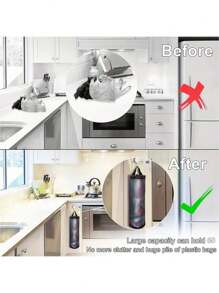 Garbage Bag Organizer Hanging Shopping Bag Shoe Cover Organizer Mesh Plastic Bag Hangable Put Plastic Bag Collector Kitchen Trash Bag Multi-Functional Shopping Bag Kitchen Storage Sundry Savings Bag Withdrawable Large Capacity Storage Bag Storage Bag Kitchen Plastic Bag Organizer Graduation - Multicolor - View 5