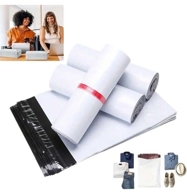 100 Bolsas Para Envio Sobre Adhesiva Mensajería Paquetería 17x30