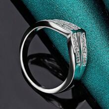 925 Sterling Silver Plated Crown 7-10# Ring For Women Wedding Engagement Party Fashion Jewelry - Silver - View 4