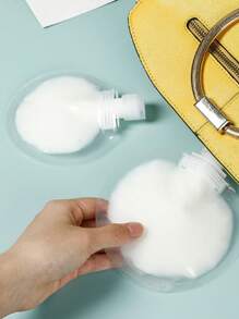 5pcs Portable Transparent Travel Cosmetic Containers, Liquid/Lotion Refillable Containers Home Bathroom Decor Summer - White - View 3