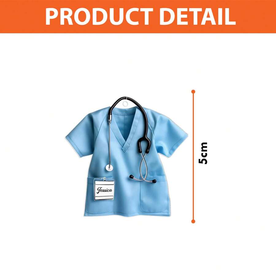 1 pieza Llavero personalizado con nombre de enfermera, llavero de enfermera personalizado, llavero personalizado, llavero de personal médico, llavero de enfermera, regalo para futura enfermera, estudiante de enfermería, escuela de enfermería, llavero de enfermera registrada, llavero de enfermería, colores vibrantes, adorable y encantador - Llavero de ropa de enfermera - Ver 1