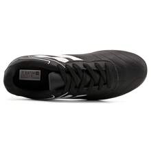 100% Genuine Leather Soccer Cleats - Sturdy Stitched Rubber Sole - Black - View 3