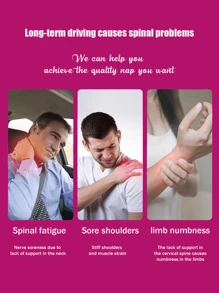 1 Customized Car Neck Pillow - Double-Sided Design Personalized Photo Pillow, Knitted Polyester Fabric, Mixed Colors, Unique Gifts And Souvenirs, Comfortable Driving, Fashionable And Comfortable, Unique, Text Customization - Upload Text to Customize Pillow - View 3